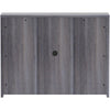 Lorell Essentials Series Stack-on Hutch with Doors - 48'' x 15''36'' - 3 Door(s) - Finish: Weathered Charcoal Laminate