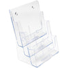 Deflecto Multi-Compartment DocuHolder - 3 Compartment(s) - 3 Tier(s) - 12.6'' Height x 9.5'' Width x 6.3'' DepthDesktop - Magazine Size - Clear - Plastic - 1 Each - deflecto
