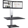 Victor High Rise Electric Dual Monitor Standing Desk Workstation - Supports Two 25'' Wide Monitors - 12.5 lbs Each Load Capacity - 0'' to 20'' Height x 28'' Width x 23'' Depth - One-Touch Electric, Standin