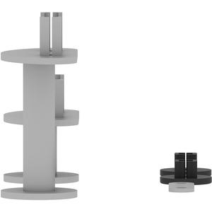 Lorell Adaptable Panel System Straight Connector Set - Steel - Silver