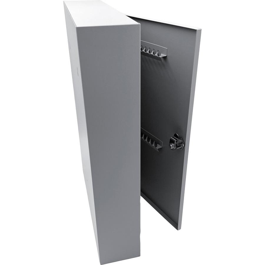 Huron Slotted Heavy-duty Key Cabinet - Keyhole Slot, Heavy Duty, Durable - Gray - Steel