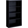Lorell Fortress Series Bookcase - 34.5'' x 13'' x 60'' - 4 x Shelf(ves) - Black - Powder Coated - Steel - Recycled