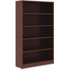 Lorell Laminate Bookcase - 0.8'' Shelf, 36'' x 12''60'' - 5 Shelve(s) - 4 Adjustable Shelf(ves) - Square Edge - Material: Thermofused Laminate (TFL) - Finish: Mahogany