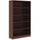 Lorell Laminate Bookcase - 0.8'' Shelf, 36'' x 12''60'' - 5 Shelve(s) - 4 Adjustable Shelf(ves) - Square Edge - Material: Thermofused Laminate (TFL) - Finish: Mahogany