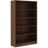 Lorell Laminate Bookcase - 0.8'' Shelf, 36'' x 12''60'' - 5 Shelve(s) - 4 Adjustable Shelf(ves) - Square Edge - Material: Thermofused Laminate (TFL) - Finish: Walnut