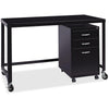 Lorell SOHO Personal Mobile Desk - Rectangle Top - 48'' Table Top Width x 23'' Table Top Depth - 29.50'' HeightAssembly Required - Black - 1 Each