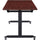 Lorell Mobile Folding Training Table - Rectangle Top - Powder Coated Base - 200 lb Capacity x 63'' Table Top Width - 29.50'' Height x 63'' Width x 24'' Depth - Assembly Required - Mahogany - Laminate Top