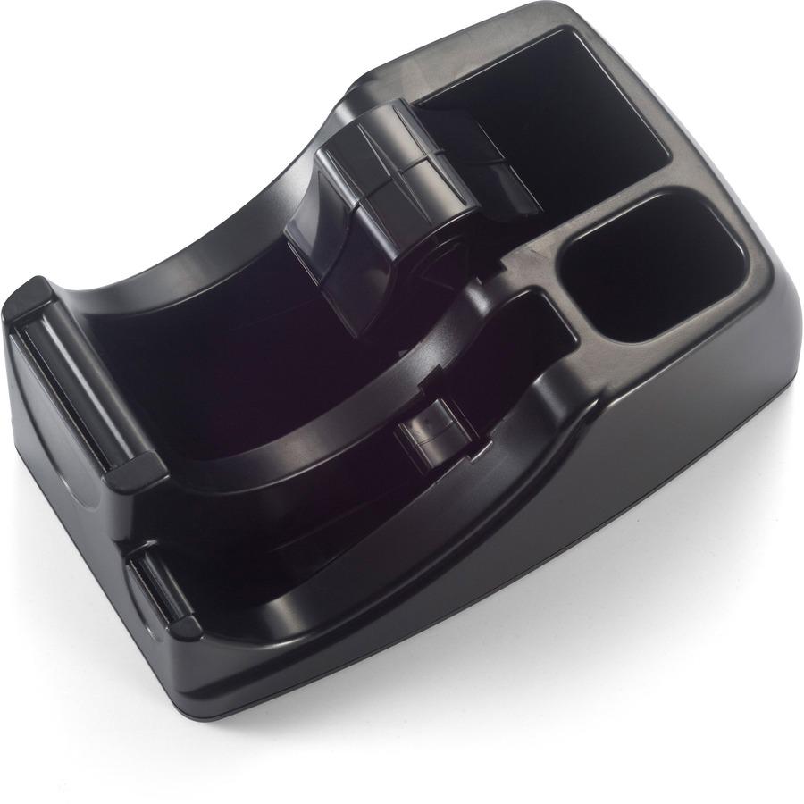 Officemate Heavy-Duty 2-in-1 Tape Dispenser - Holds Total 2 Tape(s) - Black - 1 Each