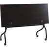 Lorell Flip Top Training Table - Rectangle Top - Four Leg Base - 4 Legs x 60'' Table Top Width x 23.50'' Table Top Depth - 29.50'' Height x 59'' Width x 23.63'' Depth - Assembly Required - Espresso, Black