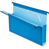 Pendaflex SureHook Legal Recycled Hanging Folder - 8 1/2'' x 14'' - 3'' Expansion - Blue - Slip Resistant, Flexible, Durable - 10% Recycled - 25 / Box