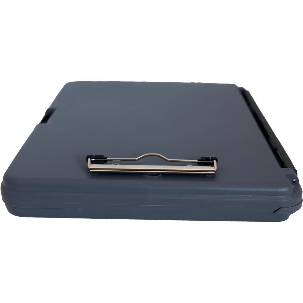 Saunders Workmate Storage Clipboard - 0.50'' Clip Capacity - Polypropylene - Gray, Charcoal - 1 Each