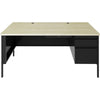 Lorell Fortress Series 66'' Right-Pedestal Desk - 66'' x 29.5''30'' , 0.8'' Modesty Panel, 1.1'' Top - Single Pedestal on Right Side - Square Edge - Material: Steel - Finish: Black