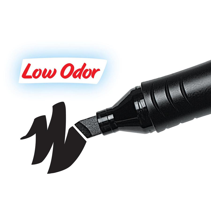 BIC Intensity Low Odor Dry Erase Markers - Chisel Marker Point Style - Red - 1 / Dozen