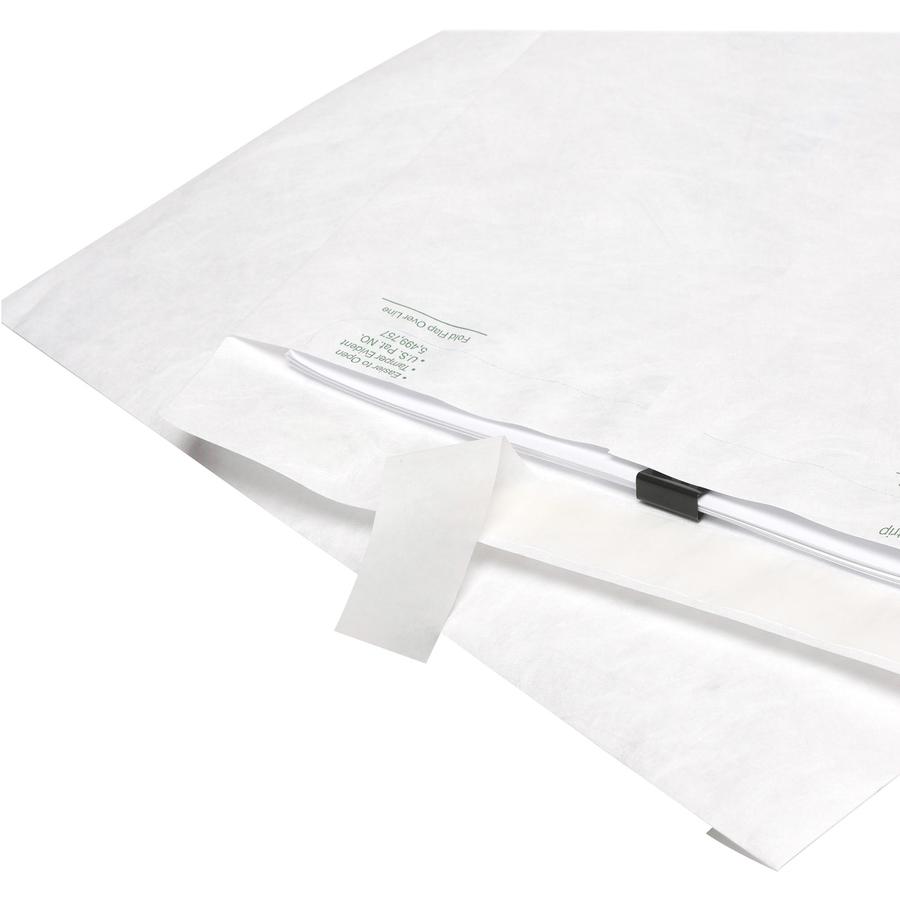 Survivor 9 x 12 DuPont Tyvek Catalog Mailers with Self-Sealing Closure - Catalog - #10 1/2 - 9'' Width x 12'' Length - 14 lb - Peel & Seal - Tyvek - 100 / Box - White - SURVIVOR