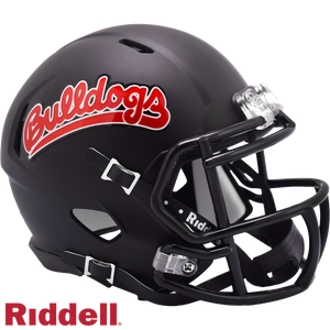 Fresno State Bulldogs Helmet Riddell Replica Mini Speed Style Matte Black - Riddell