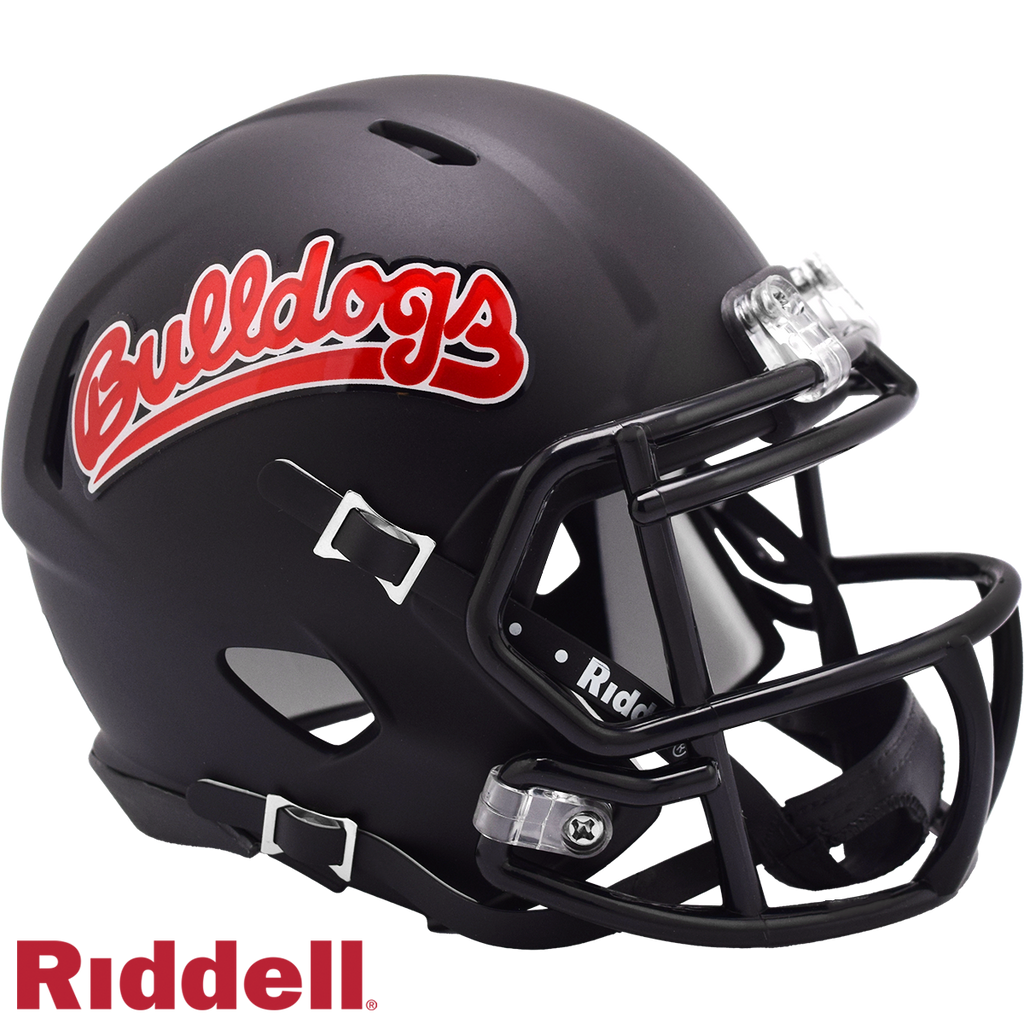 Fresno State Bulldogs Helmet Riddell Replica Mini Speed Style Matte Black - Riddell