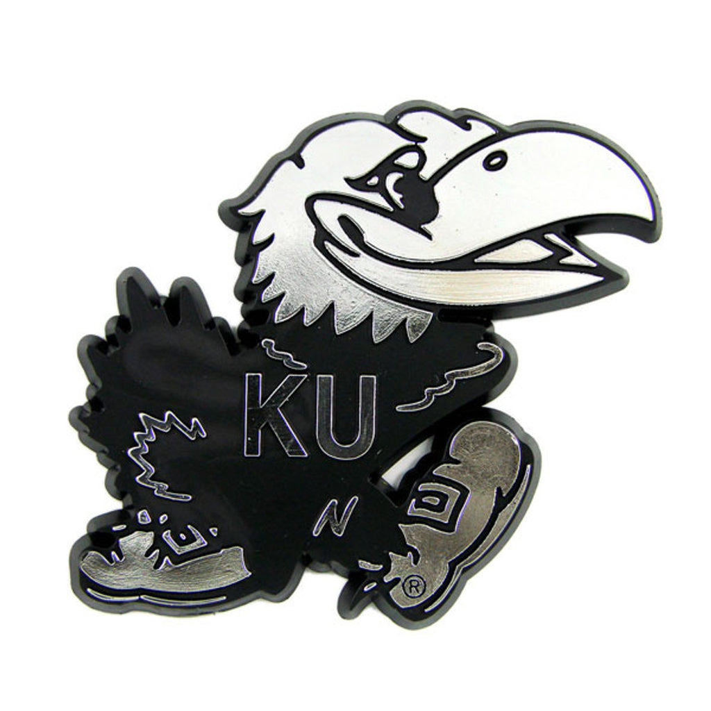 Kansas Jayhawks Auto Emblem - Silver - Team Promark
