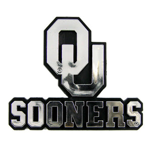 Oklahoma Sooners Auto Emblem - Silver - Team Promark