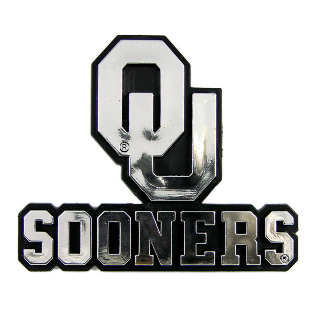 Oklahoma Sooners Auto Emblem - Silver - Team Promark