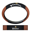 Minnesota Vikings Steering Wheel Cover Premium Pigskin Style - Team Promark