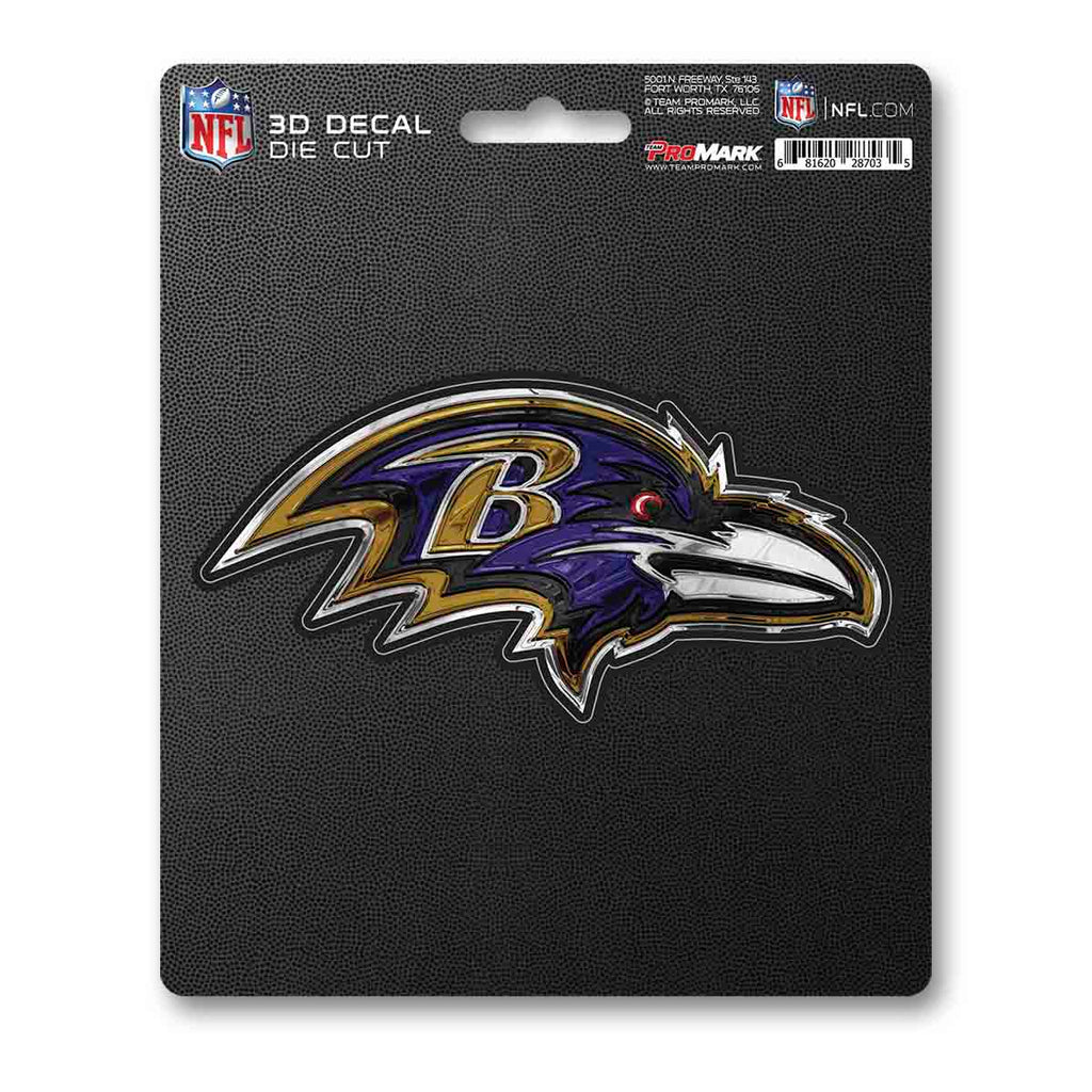 Baltimore Ravens Decal 5x8 Die Cut 3D Logo Design - Fan Mats