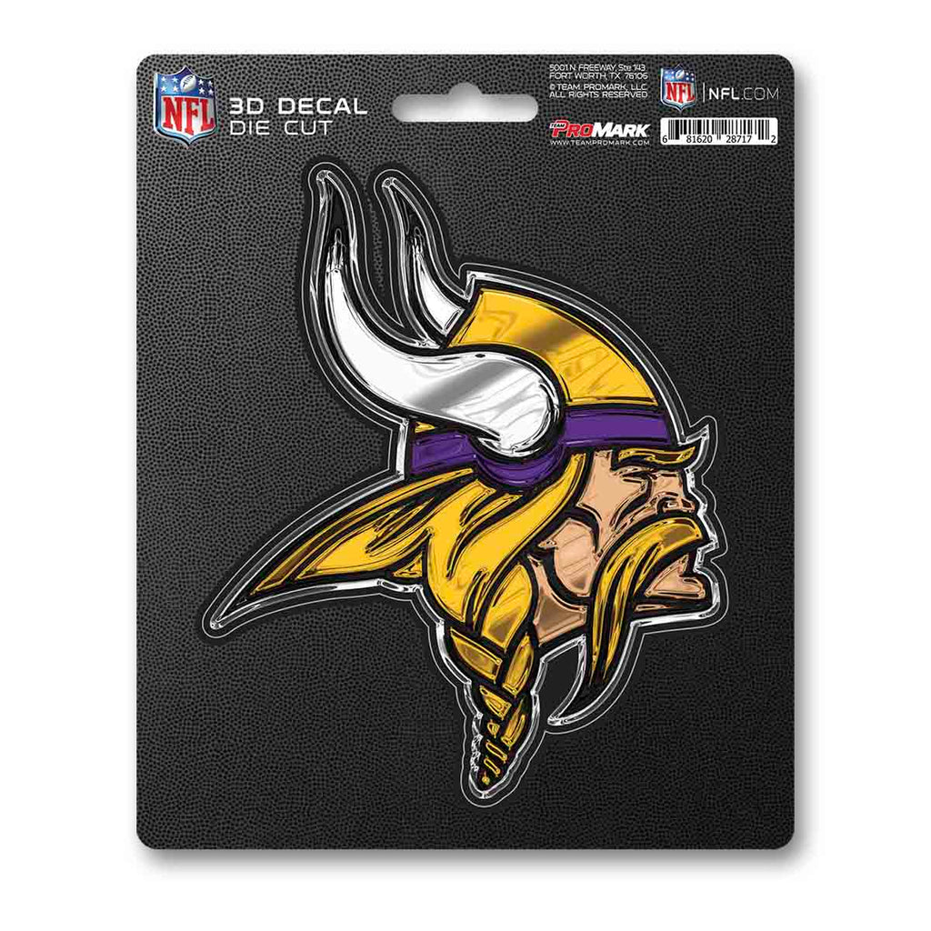 Minnesota Vikings Decal 5x8 Die Cut 3D Logo Design - Fan Mats