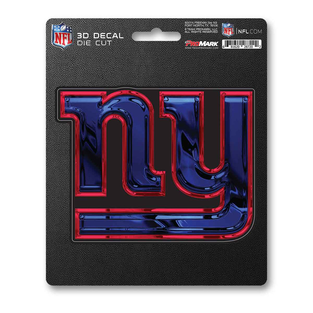 New York Giants Decal 5x8 Die Cut 3D Logo Design - Fan Mats