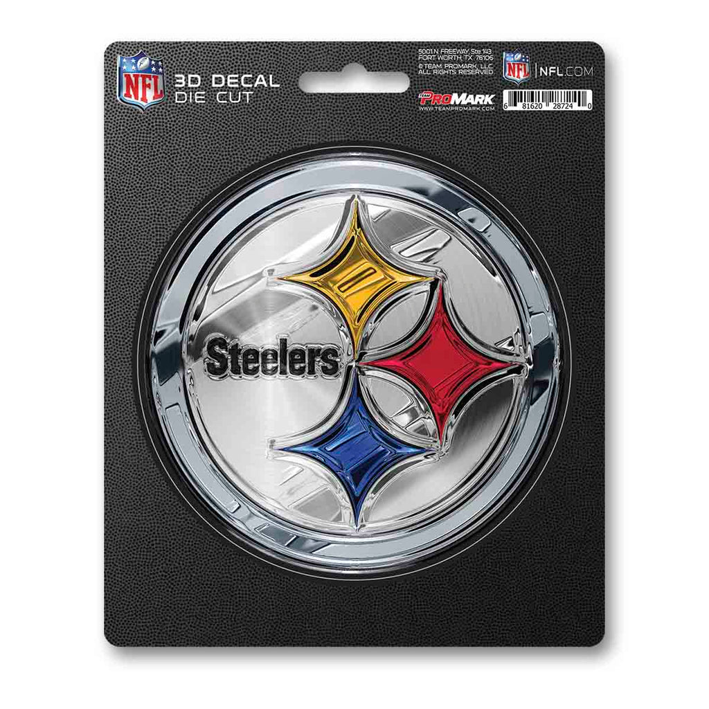 Pittsburgh Steelers Decal 5x8 Die Cut 3D Logo Design - Fan Mats