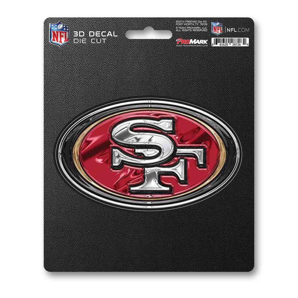 San Francisco 49ers Decal 5x8 Die Cut 3D Logo Design - Fan Mats