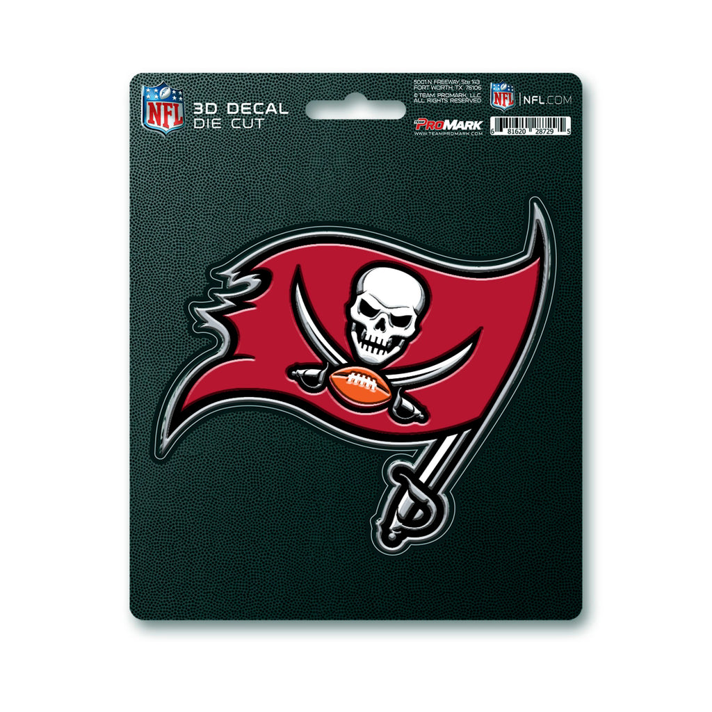 Tampa Bay Buccaneers Decal 5x8 Die Cut 3D Logo Design - Fan Mats