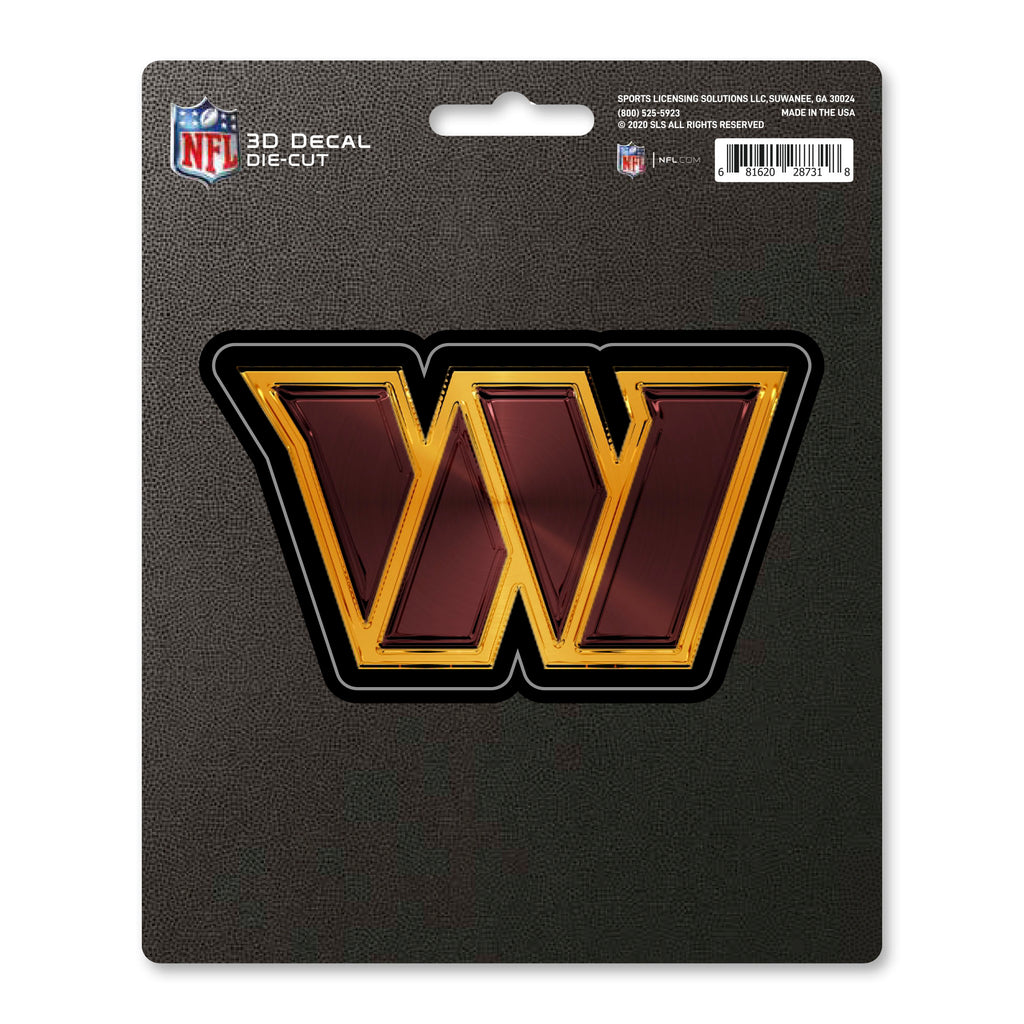 Washington Commanders Decal 5x8 Die Cut 3D Logo Design - Fan Mats