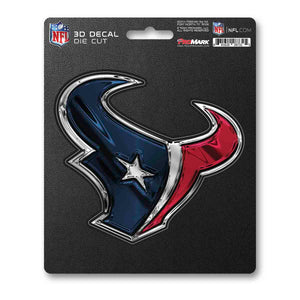 Houston Texans Decal 5x8 Die Cut 3D Logo Design - Fan Mats