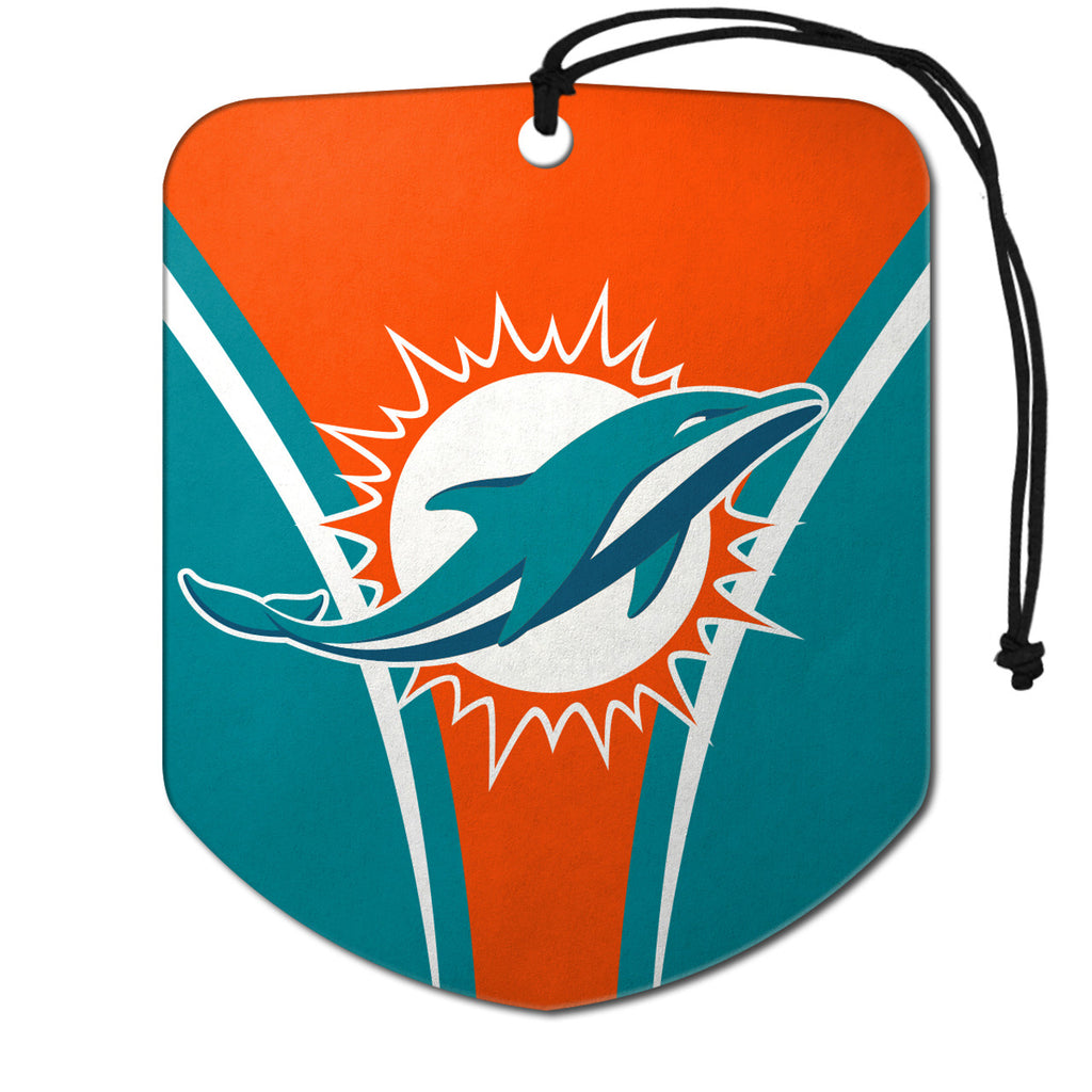 Miami Dolphins Air Freshener Shield Design 2 Pack - Team Promark