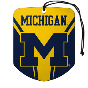 Michigan Wolverines Air Freshener Shield Design 2 Pack - 10