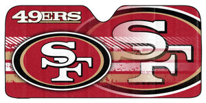 San Francisco 49ers Auto Sun Shade - 59''x27'' - Team Promark