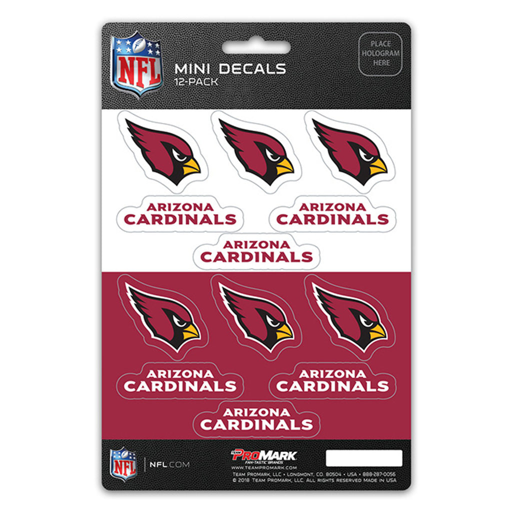 Arizona Cardinals Decal Set Mini 12 Pack - Team Promark