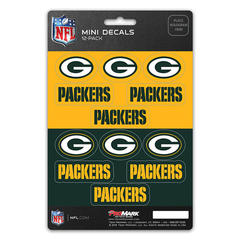 Green Bay Packers Decal Set Mini 12 Pack - Team Promark