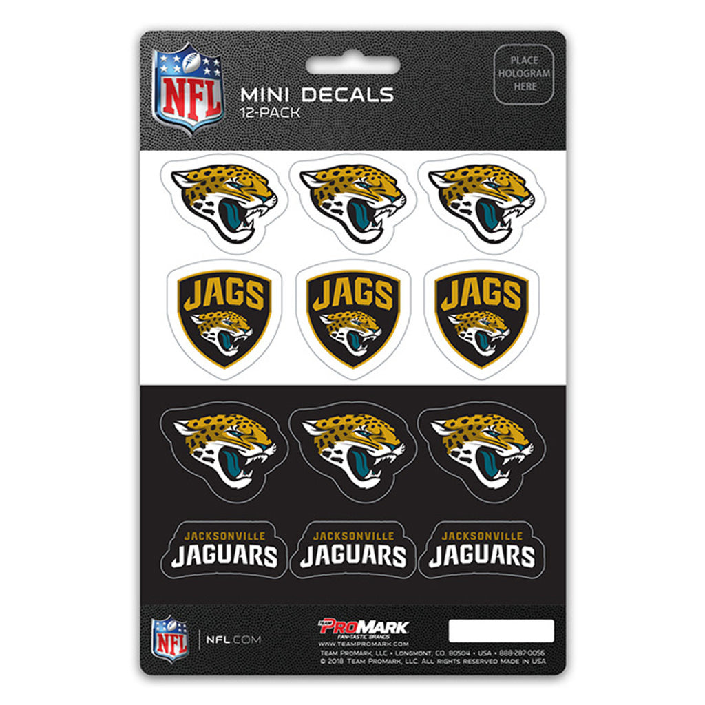 Jacksonville Jaguars Decal Set Mini 12 Pack - Team Promark