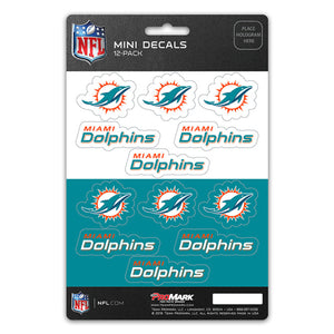 Miami Dolphins Decal Set Mini 12 Pack - Team Promark