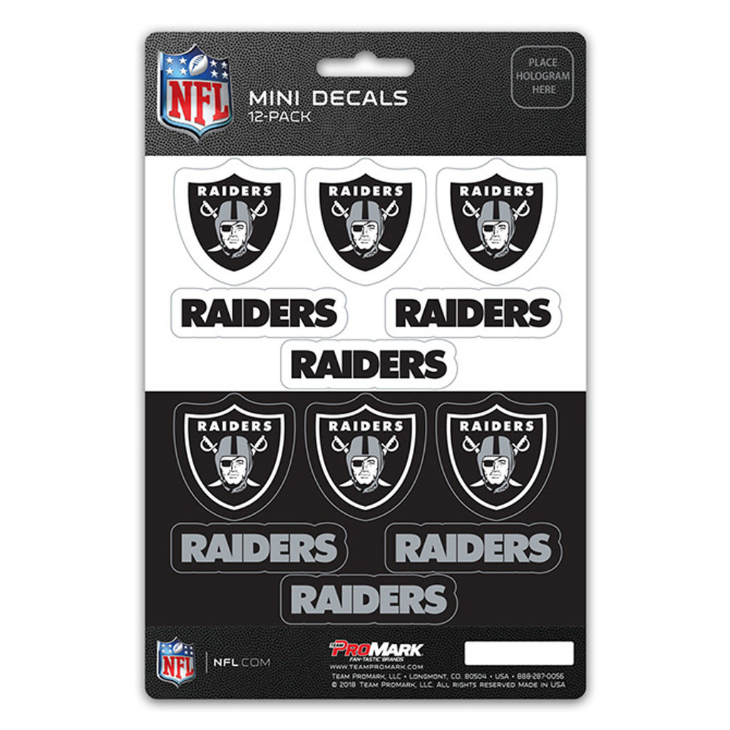 Las Vegas Raiders Decal Set Mini 12 Pack - Team Promark
