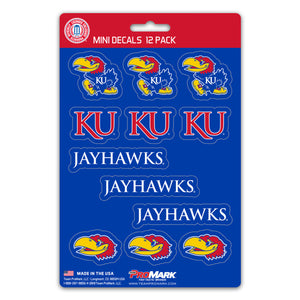 Kansas Jayhawks Decal Set Mini 12 Pack - Team Promark