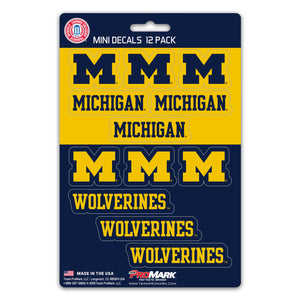 Michigan Wolverines Decal Set Mini 12 Pack - Team Promark