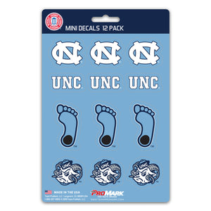 North Carolina Tar Heels Decal Set Mini 12 Pack - Team Promark