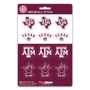 Texas A&M Aggies Decal Set Mini 12 Pack - Special Order - Team Promark