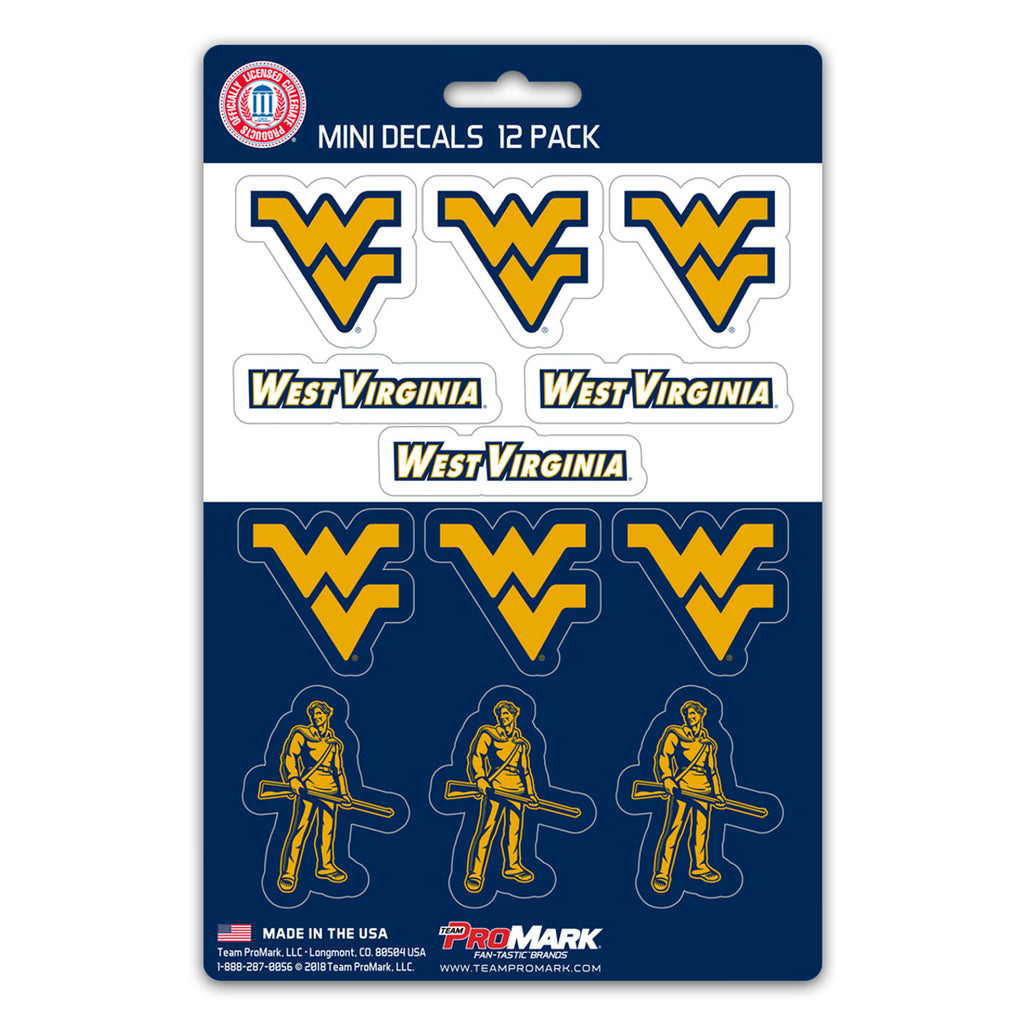 West Virginia Mountaineers Decal Set Mini 12 Pack - Team Promark