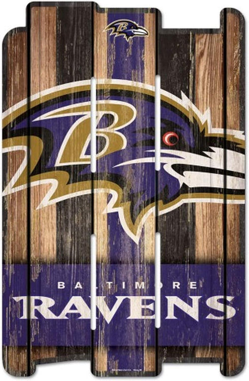 Baltimore Ravens Sign 11x17 Wood Fence Style - WinCraft