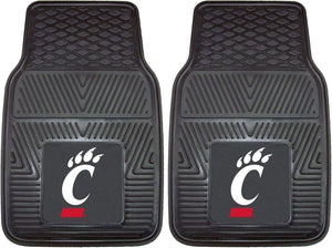 Cincinnati Bearcats Car Mats Heavy Duty 2 Piece Vinyl - Special Order - Logo Brands