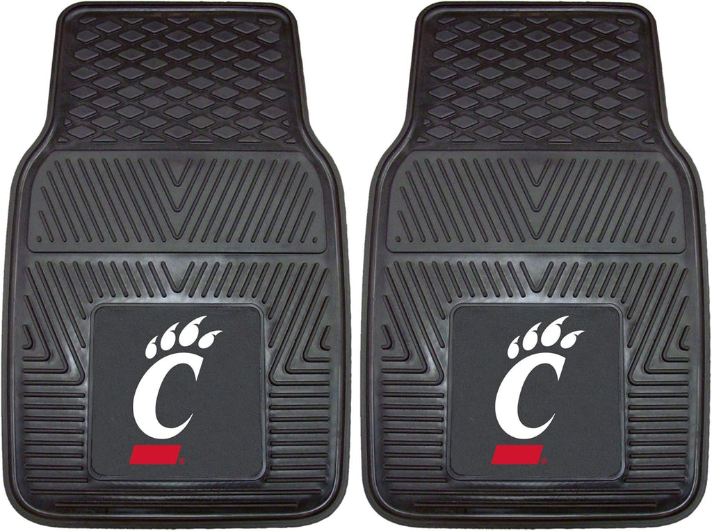 Cincinnati Bearcats Car Mats Heavy Duty 2 Piece Vinyl - Special Order - Logo Brands