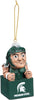 Michigan State Spartans Ornament Tiki Design - Evergreen