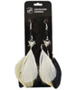 Pittsburgh Penguins Team Color Feather Earrings CO - Little Earth